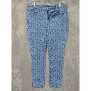 NYDJ Jeans Womens 12 Blue Denim Arrowhead Ami Skinny Lift Tuck Stretch